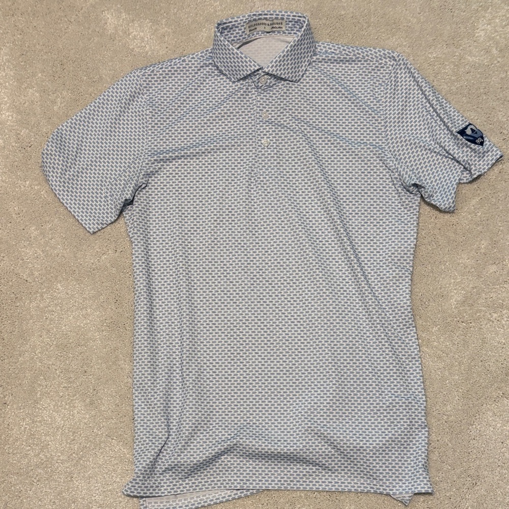 Stylish Gray Patterned Polo Shirt